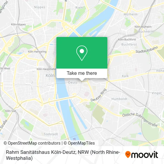 Карта Rahm Sanitätshaus Köln-Deutz