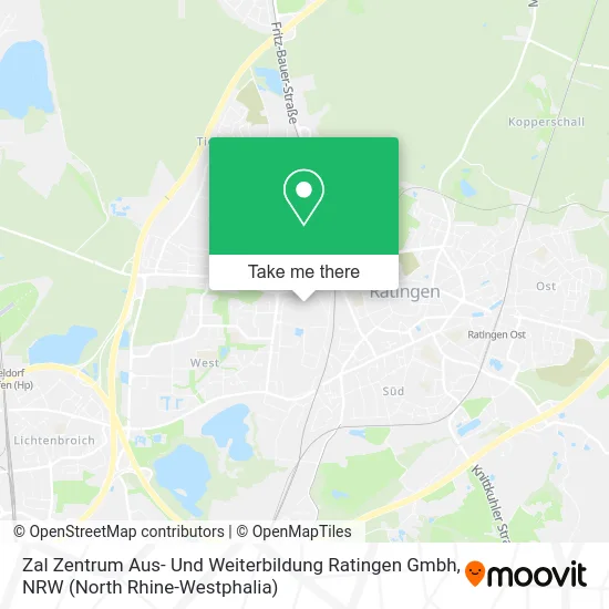 Карта Zal Zentrum Aus- Und Weiterbildung Ratingen Gmbh