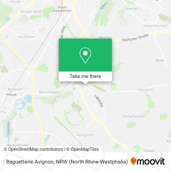 Карта Baguetterie Avignon