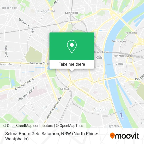 Selma Baum Geb. Salomon map