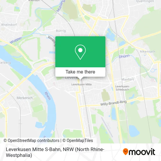 Leverkusen Mitte S-Bahn map