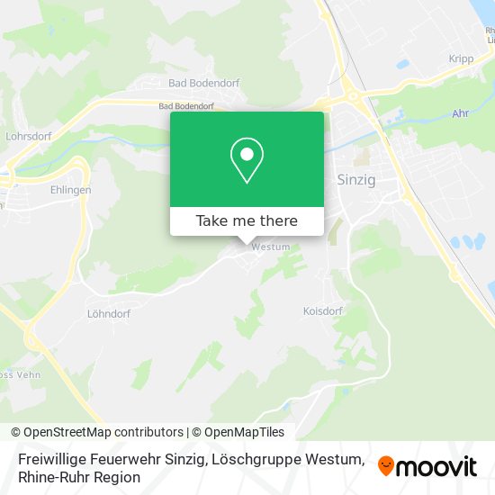 Карта Freiwillige Feuerwehr Sinzig, Löschgruppe Westum