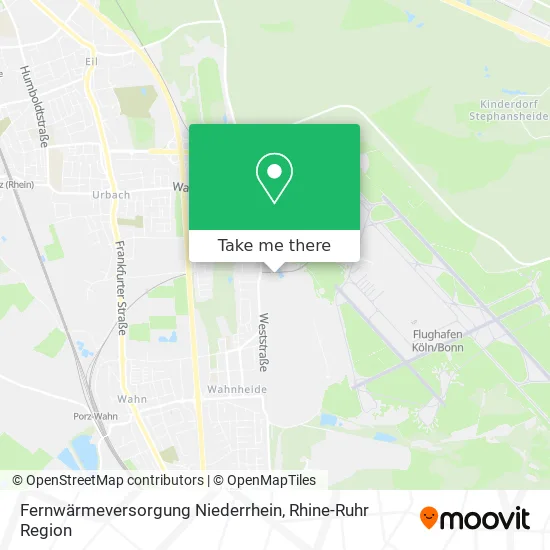 Карта Fernwärmeversorgung Niederrhein