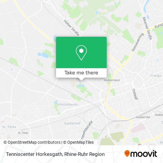 Tenniscenter Horkesgath map
