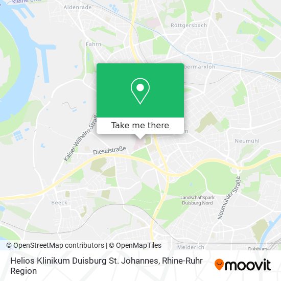 Helios Klinikum Duisburg St. Johannes map