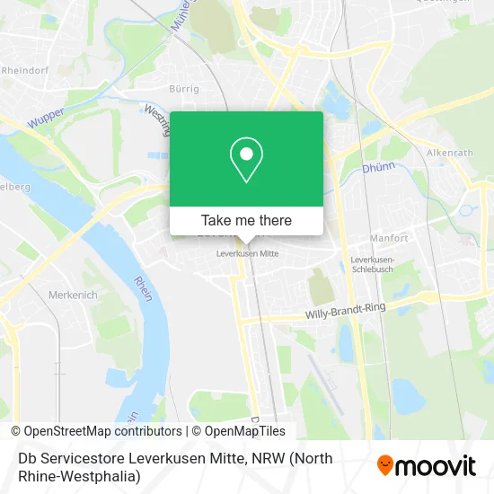 Карта Db Servicestore Leverkusen Mitte