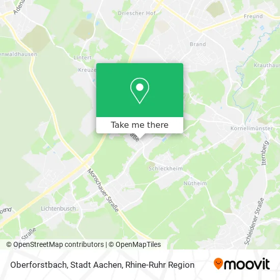 Карта Oberforstbach, Stadt Aachen