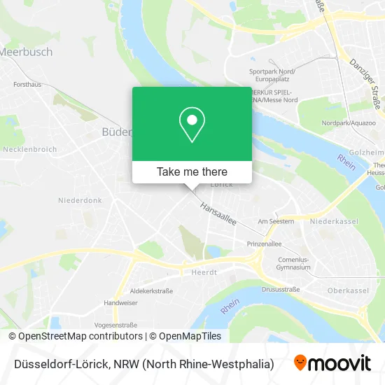 Карта Düsseldorf-Lörick