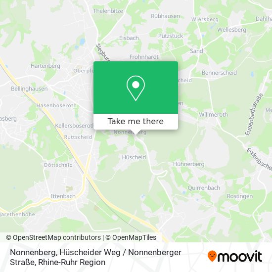 Nonnenberg, Hüscheider Weg / Nonnenberger Straße map