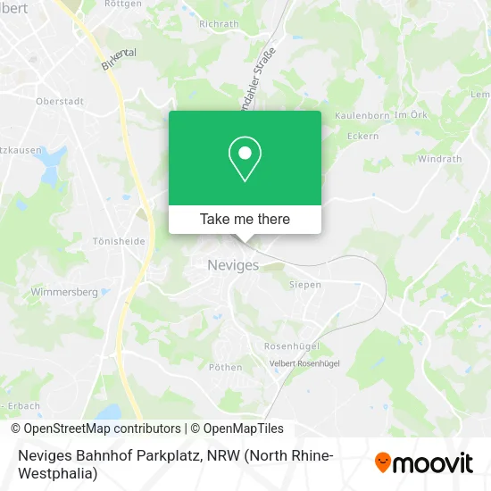 Карта Neviges Bahnhof Parkplatz