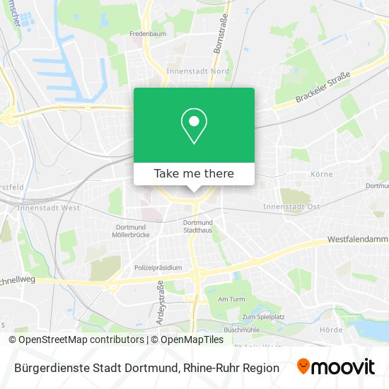 Bürgerdienste Stadt Dortmund map