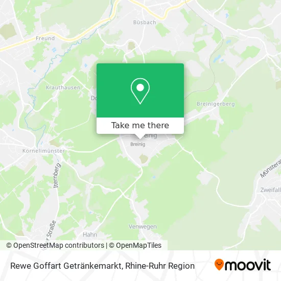 Карта Rewe Goffart Getränkemarkt