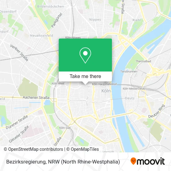 Карта Bezirksregierung