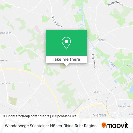 Wanderwege Süchtelner Höhen map