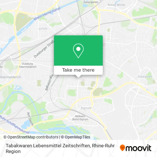 Карта Tabakwaren Lebensmittel Zeitschriften