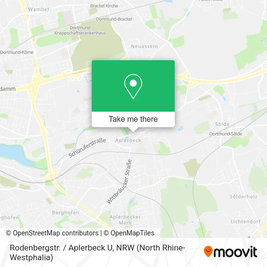 Карта Rodenbergstr. / Aplerbeck U