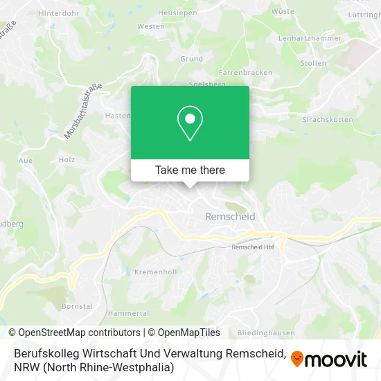 Карта Berufskolleg Wirtschaft Und Verwaltung Remscheid