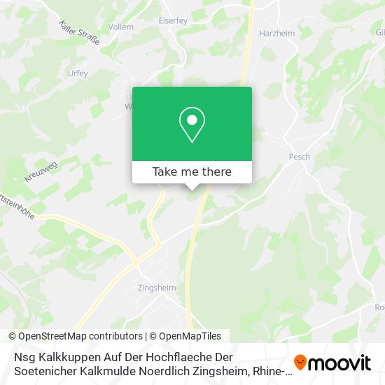 Nsg Kalkkuppen Auf Der Hochflaeche Der Soetenicher Kalkmulde Noerdlich Zingsheim map