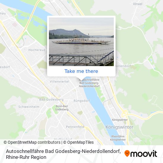 Карта Autoschnellfähre Bad Godesberg-Niederdollendorf