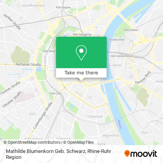 Карта Mathilde Blumenkorn Geb. Schwarz