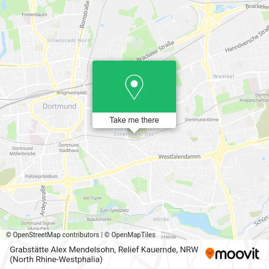 Карта Grabstätte Alex Mendelsohn, Relief Kauernde