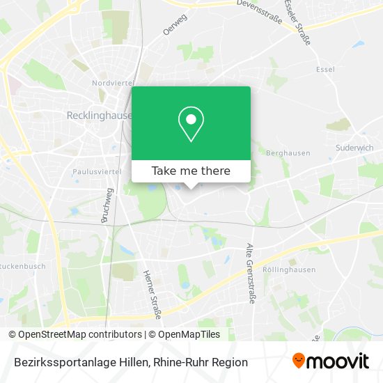 Bezirkssportanlage Hillen map