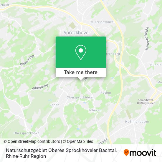 Карта Naturschutzgebiet Oberes Sprockhöveler Bachtal