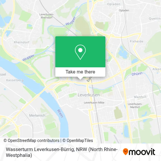 Wasserturm Leverkusen-Bürrig map