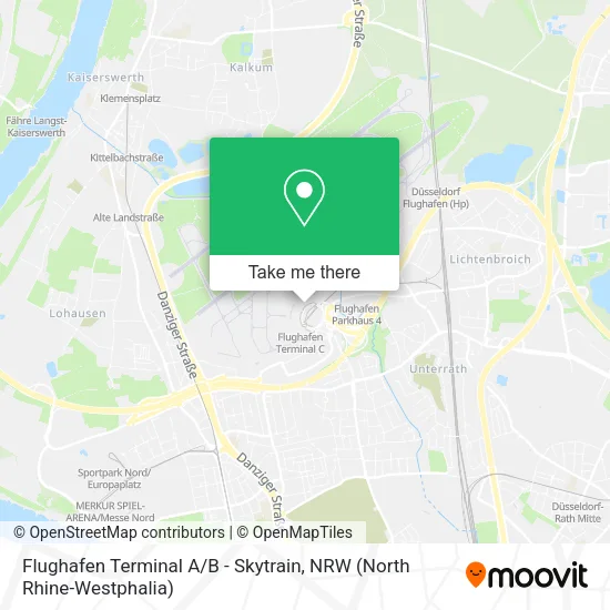 Карта Flughafen Terminal A / B - Skytrain