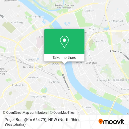 Карта Pegel Bonn(Km 654,79)