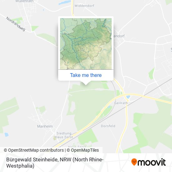 Bürgewald Steinheide map
