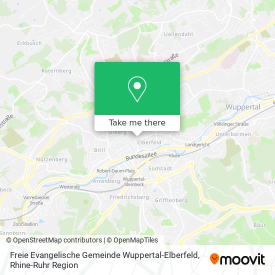 Карта Freie Evangelische Gemeinde Wuppertal-Elberfeld