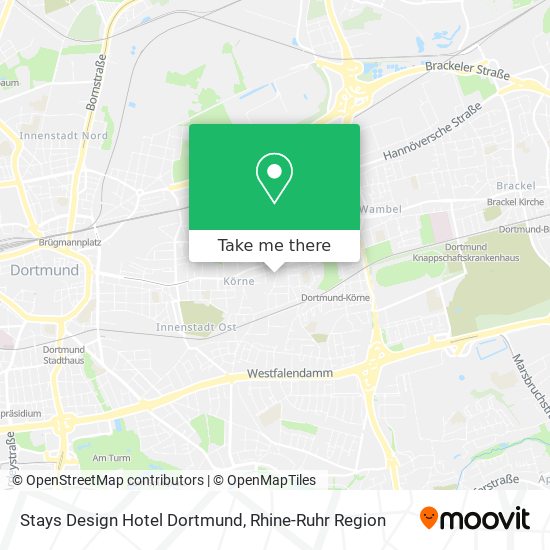 Stays Design Hotel Dortmund map