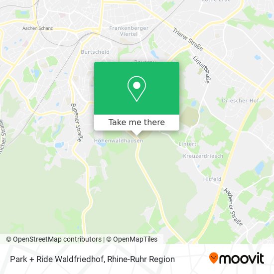 Park + Ride Waldfriedhof map