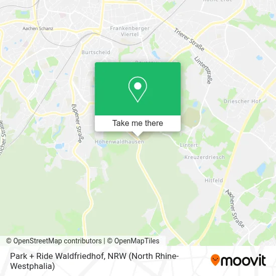 Park + Ride Waldfriedhof map