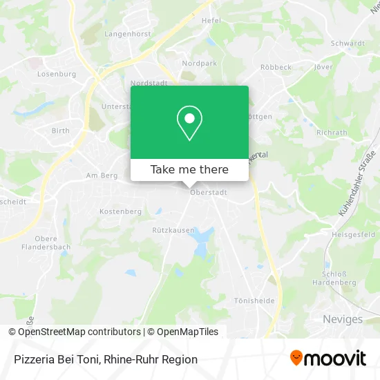 Pizzeria Bei Toni map