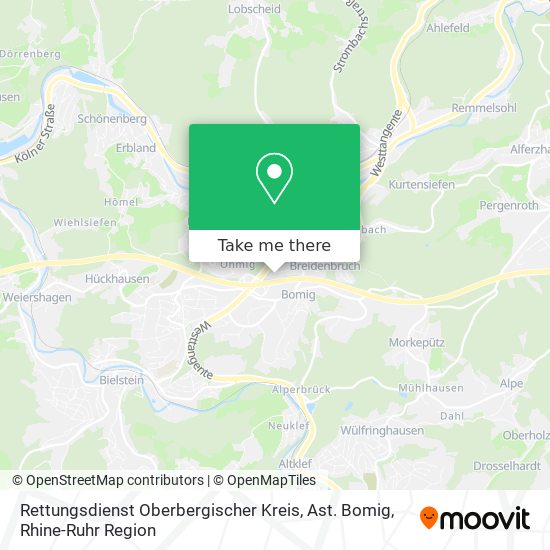 Rettungsdienst Oberbergischer Kreis, Ast. Bomig map