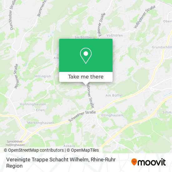 Карта Vereinigte Trappe Schacht Wilhelm