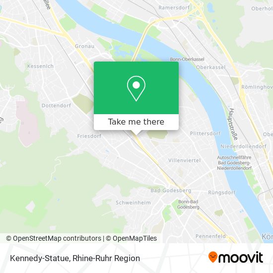 Kennedy-Statue map