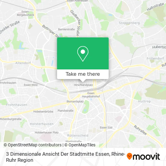 Карта 3 Dimensionale Ansicht Der Stadtmitte Essen