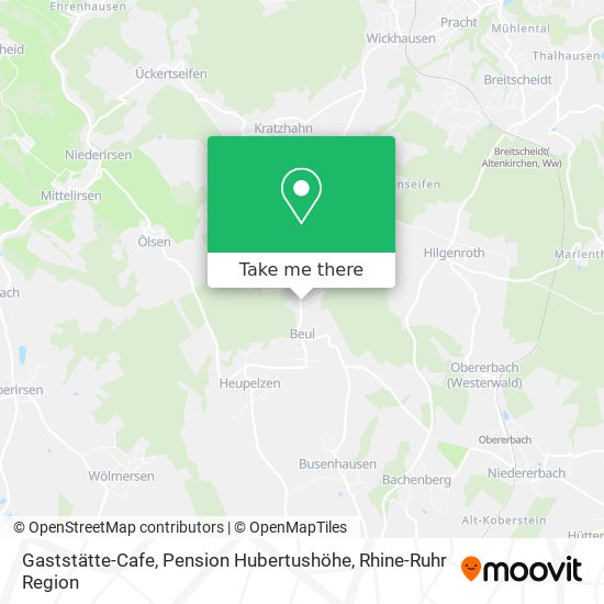 Gaststätte-Cafe, Pension Hubertushöhe map