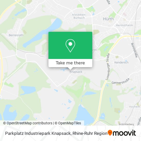 Parkplatz Industriepark Knapsack map