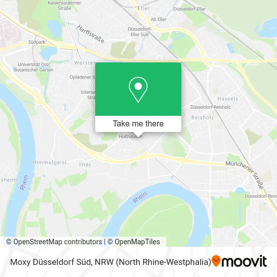Карта Moxy Düsseldorf Süd