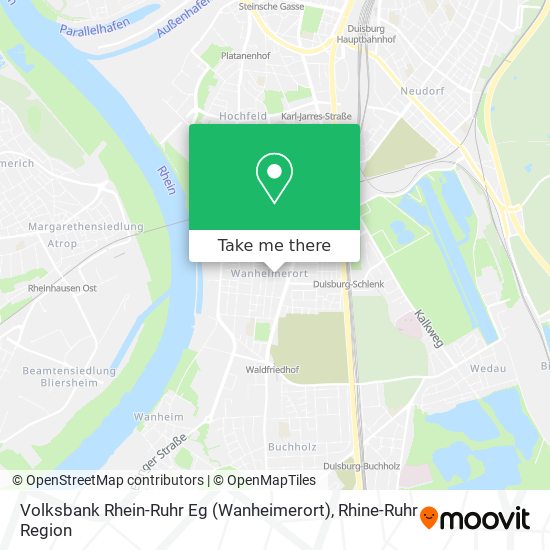 Volksbank Rhein-Ruhr Eg (Wanheimerort) map