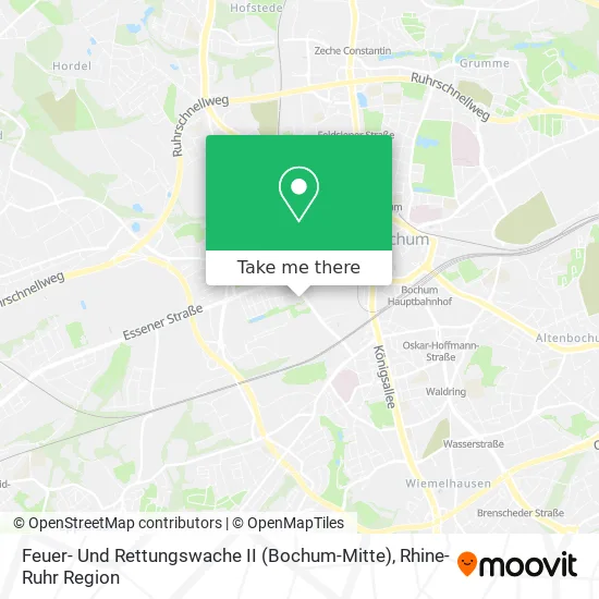 Карта Feuer- Und Rettungswache II (Bochum-Mitte)