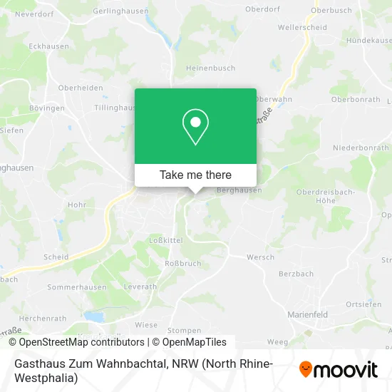 Карта Gasthaus Zum Wahnbachtal
