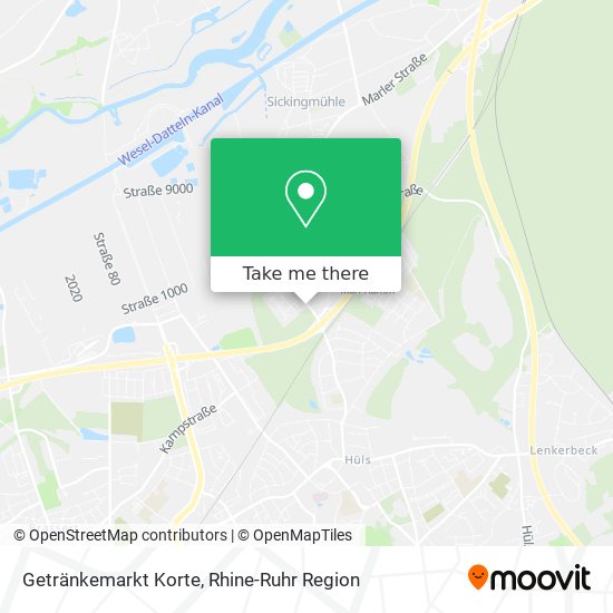 Getränkemarkt Korte map