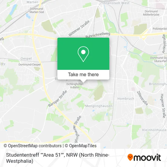 Карта Studententreff ""Area 51""