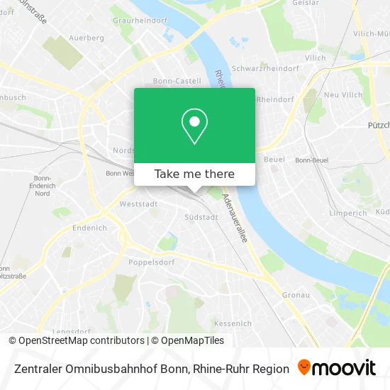 Карта Zentraler Omnibusbahnhof Bonn