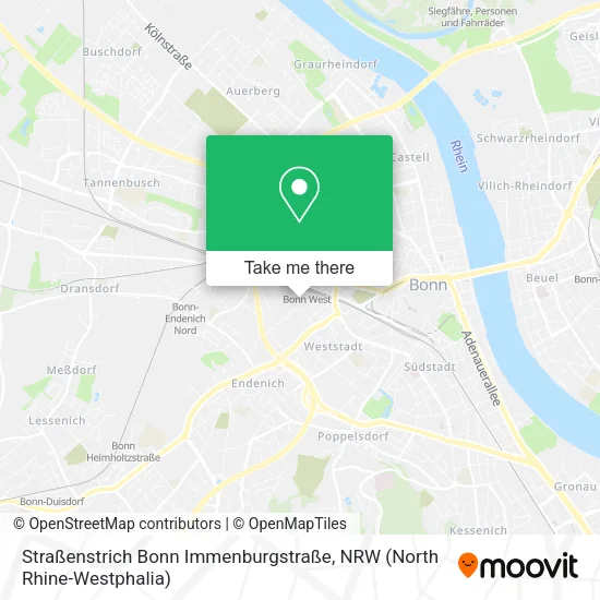 Карта Straßenstrich Bonn Immenburgstraße